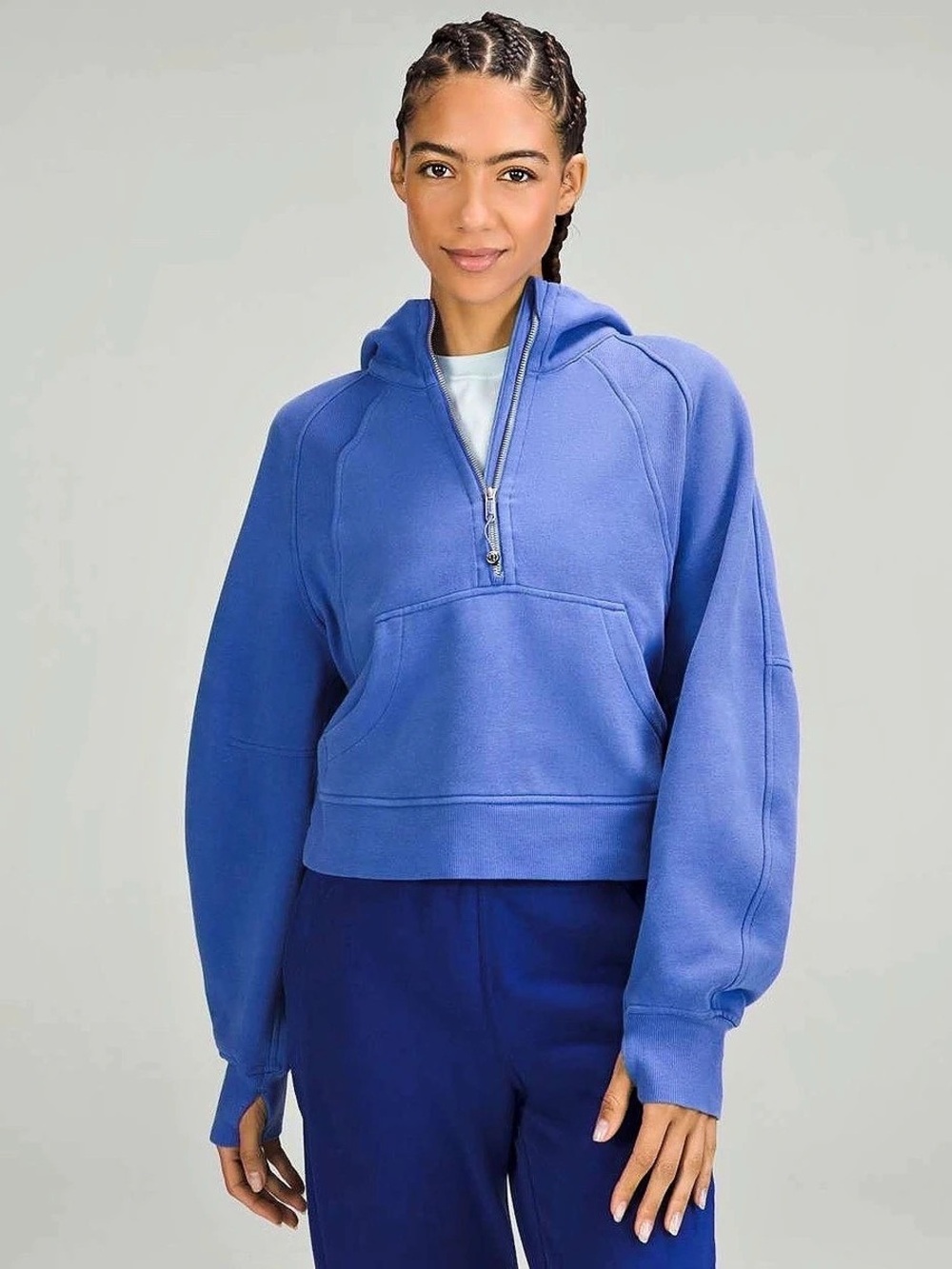 Lululemon Scuba Oversized Half-Zip Hoodie purple